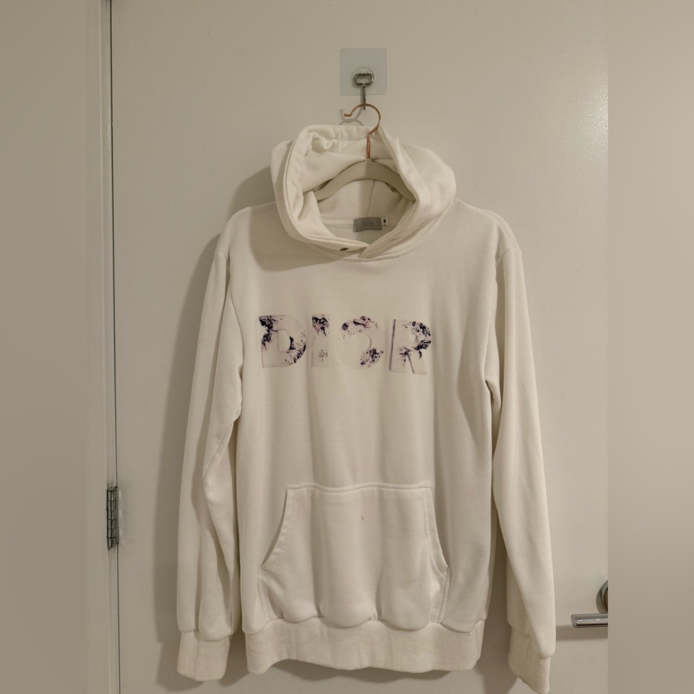 Dior White Hoodie oversized